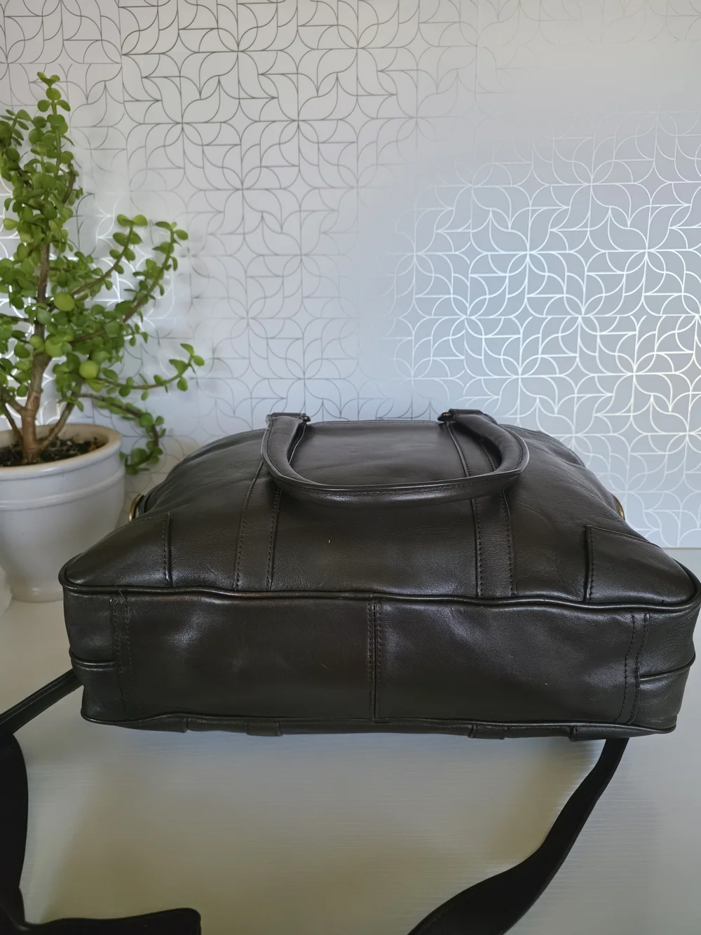 Coach Dark Brown Leather Briefcase